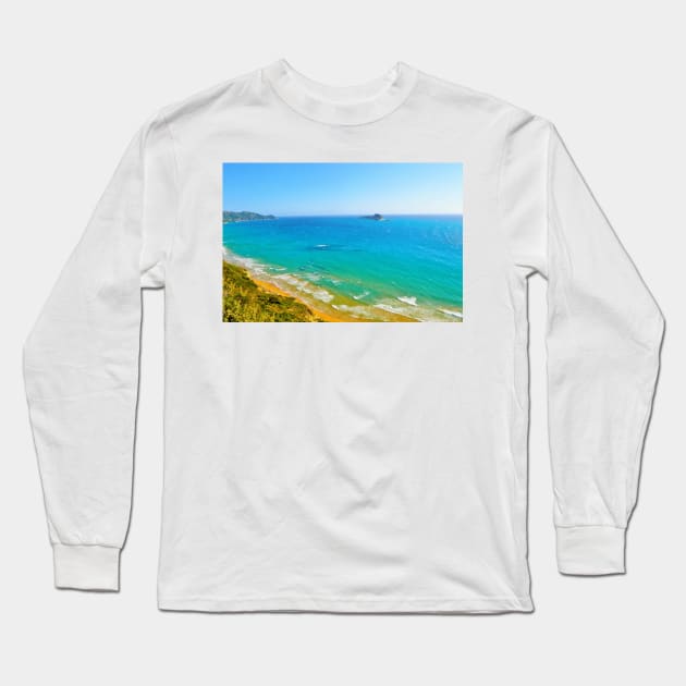 A Greek Landscape, San Stefanos Long Sleeve T-Shirt by golan22may